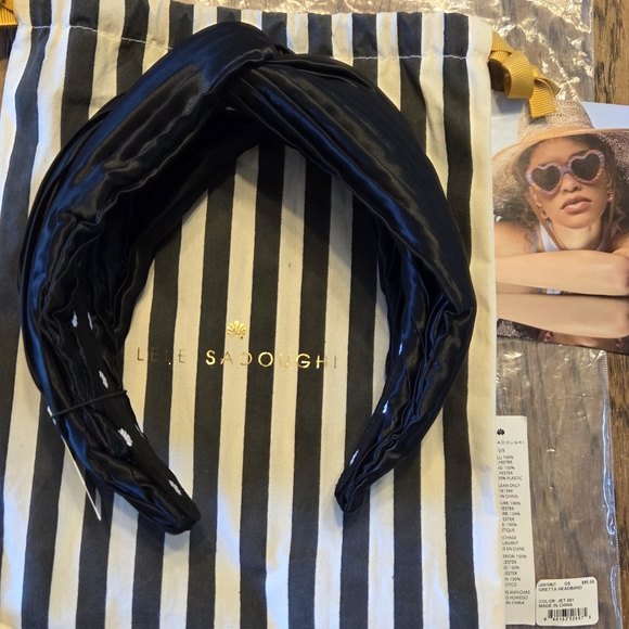 Lele Sadoughi Accessories - Lele Sadoughi JET BLACK GRETA HEADBAND